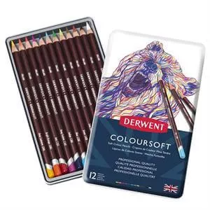 Derwent Coloursoft 12 Pencil Tin